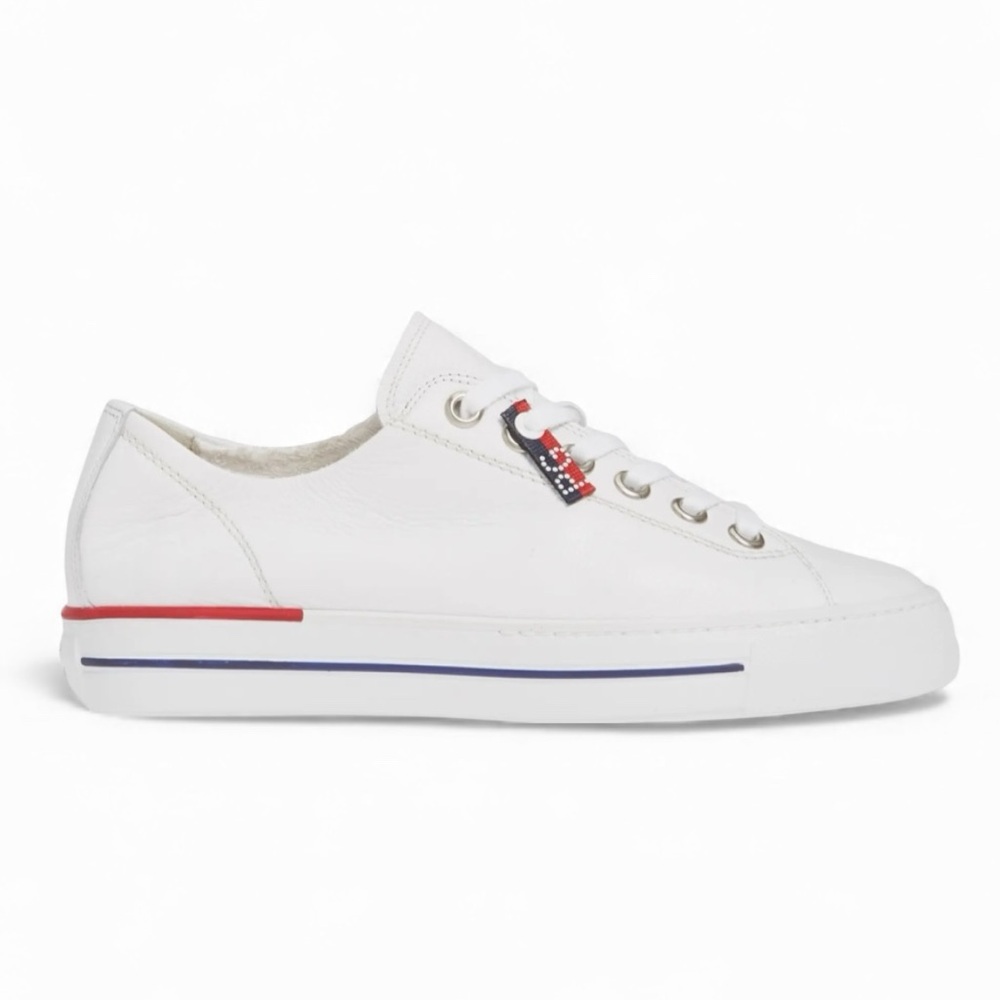 White Leather Low Top Sneaker